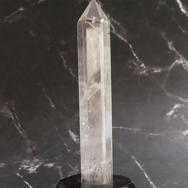 画像4: 置物 水晶 六角柱 ブラジル産 台付き 浄化 クォーツ パワーストーン 天然石  品番:17449 (4)