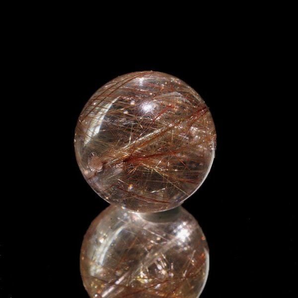 画像3: 丸玉 シルバールチル<ブラジル産> 丸 約20mm 穴あき 金運 仕事運 パワーストーン 天然石 品番:17464 (3)