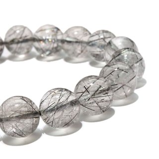 ブレス ブラックルチル＜ブラジル産＞ 丸 約13mm 浄化 純化