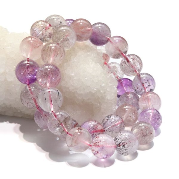 画像5: ブレス　スーパーセブン＜ブラジル産＞　丸　約13mm　能力開花　総合運　愛　調和　開運　浄化　パワーストーン　天然石　品番：17519 (5)