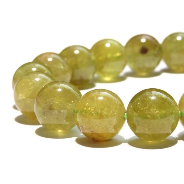 画像2: ブレス　グリーンガーネット＜ブラジル産＞　丸　約10mm　生命力　活性化　回復をサポート　パワーストーン　天然石　品番：17523 (2)