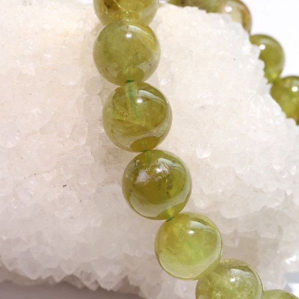 画像4: ブレス　グリーンガーネット＜ブラジル産＞　丸　約10mm　生命力　活性化　回復をサポート　パワーストーン　天然石　品番：17523 (4)