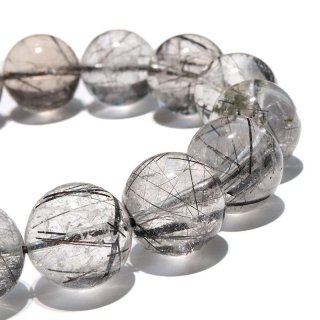 ブレス ブラックルチル＜ブラジル産＞ 丸 約13mm 浄化 純化