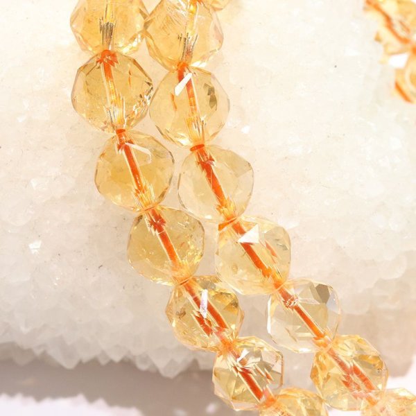 画像4: ブレス　シトリン＜ブラジル産＞　スターカット　約8mm　幸運　金運　仕事運　パワーストーン　天然石　品番：17527 (4)