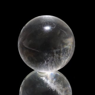 置物 無垢水晶 丸玉 約76mm 台座付き ブラジル産 浄化