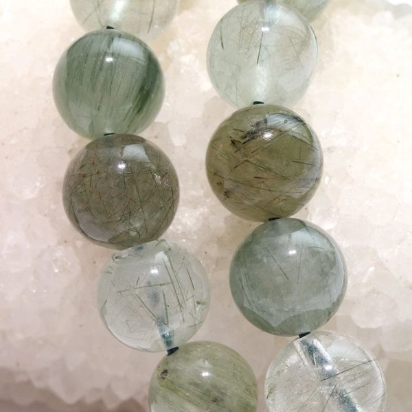 画像4: ブレス　ザギマウンテンクォーツ＜パキスタン産＞　ブルー　丸　約10.5mm　浄化　活力　パワーストーン　天然石　品番：17568 (4)