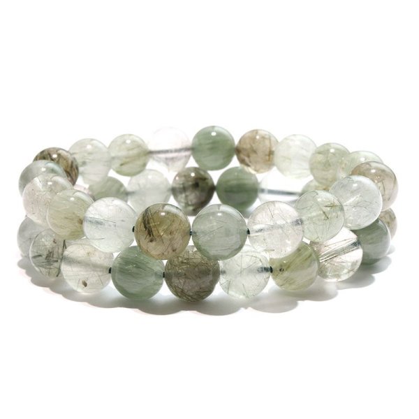 画像3: ブレス　ザギマウンテンクォーツ＜パキスタン産＞　ブルー　丸　約10.5mm　浄化　活力　パワーストーン　天然石　品番：17568 (3)