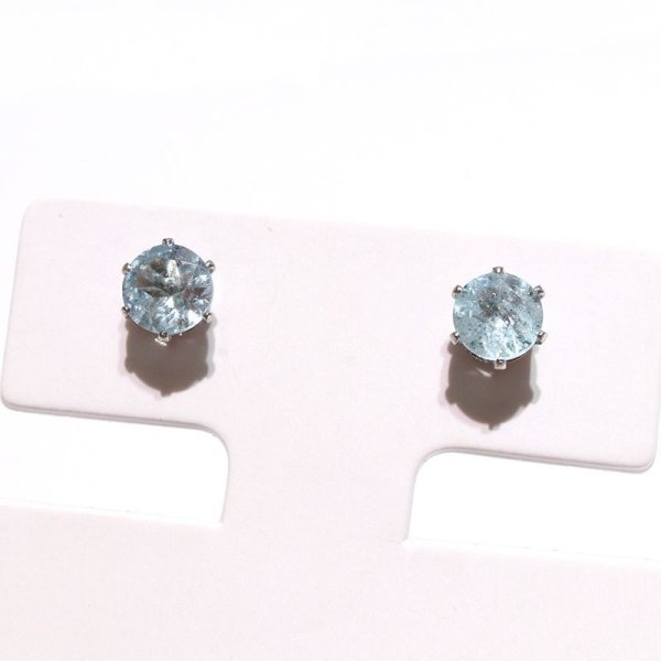画像4: ピアス アクアマリン 約4mm 突き刺し型 ステンレス シルバー 日本製 3月誕生石 生命 幸福 富 パワーストーン 天然石 品番:17594 (4)