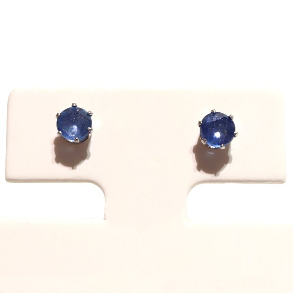 画像4: ピアス　サファイア　約4mm　突き刺し型　ステンレス　シルバー　日本製　蒼玉　勝利　希少性　9月誕生石　パワーストーン　天然石　品番：17620 (4)