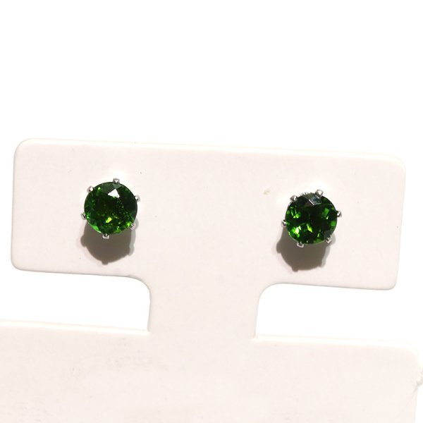 画像4: ピアス　クロムダイオプサイト　約4mm　突き刺し型　ステンレス　シルバー　日本製　浄化　鎮静　安定　叡智　リラックス　パワーストーン　天然石　品番：17609 (4)