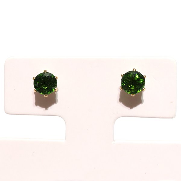 画像4: ピアス　クロムダイオプサイト　約4mm　突き刺し型　ステンレス　ゴールド　日本製　浄化　鎮静　安定　叡智　リラックス　パワーストーン　天然石　品番：17610 (4)