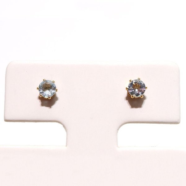 画像4: 誕生石ピアス アクアマリン 約3mm 突き刺し型 ステンレス ゴールド 日本製 3月誕生石 生命 幸福 富 パワーストーン 天然石 品番:17629 (4)