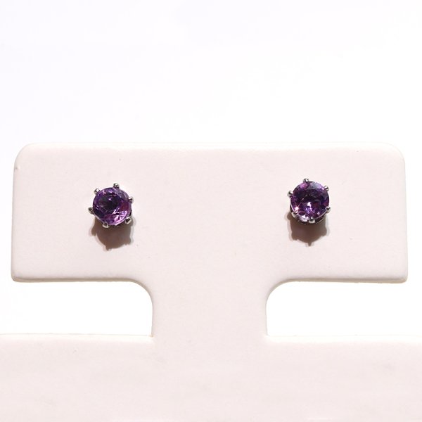 画像4: 誕生石ピアス　アメジスト　約3mm　突き刺し型　ステンレス　シルバー　日本製　2月誕生石　愛　守護石　癒し　浄化　パワーストーン　天然石　品番：17628 (4)