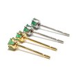 画像3: 誕生石ピアス エメラルド 約3mm 突き刺し型 ステンレス シルバー 日本製 5月誕生石 幸運 愛 希望 パワーストーン 天然石 品番:17634 (3)