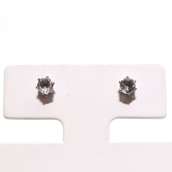 画像4: 誕生石ピアス 水晶 約3mm 突き刺し型 ステンレス シルバー 日本製 4月誕生石 浄化 クォーツ パワーストーン 天然石 品番:17632 (4)