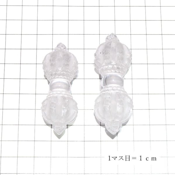 画像4: 天然水晶 手彫り バジュラ クォーツ 魔除け 破邪 浄化 クリスタル 彫り物 風水 置物 天然石 品番:17664 (4)
