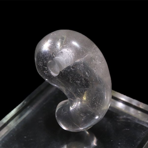 画像2: 勾玉 水晶 約30mm ブラジル産 4月誕生石 浄化 クォーツ パワーストーン 天然石 品番:17655 (2)