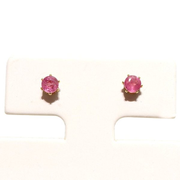 画像4: 誕生石ピアス ルビー 約3mm 突き刺し型 ステンレス ゴールド 日本製 7月誕生石 宝石の女王 情熱的 金運 パワーストーン 天然石 品番:17665 (4)