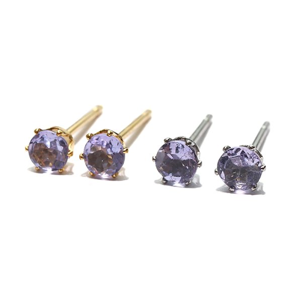 画像2: 誕生石ピアス タンザナイト 約3mm 突き刺し型 ステンレス シルバー 日本製 12月誕生石 冷静さ 判断力 決断力 パワーストーン 天然石 ※ポイント対象外 品番:17676 (2)