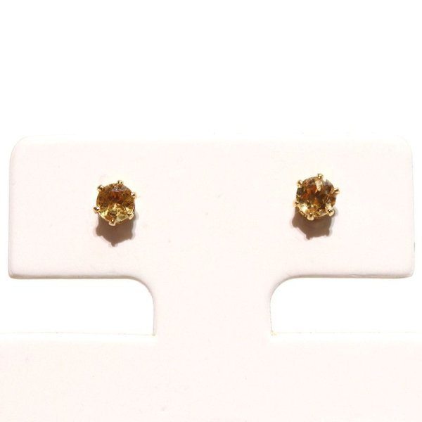画像4: 誕生石ピアス　シトリン　約3mm　突き刺し型　ステンレス　ゴールド　日本製　11月誕生石　幸運　金運　仕事運　パワーストーン　天然石　品番：17673 (4)