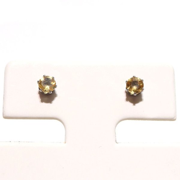 画像4: 誕生石ピアス　シトリン　約3mm　突き刺し型　ステンレス　シルバー　日本製　11月誕生石　幸運　金運　仕事運　パワーストーン　天然石　品番：17674 (4)