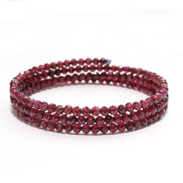 画像4: 誕生石形状記憶ブレス　ガーネット　カット　約3mm　日本製　1月誕生石　生命力　活性化　回復をサポート　パワーストーン　天然石　品番：17680 (4)