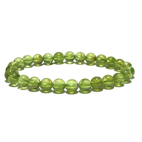 画像3: ブレス　ペリドット＜中国産＞　丸　約7mm　夫婦愛　癒し　希望　パワーストーン　天然石　品番：17710 (3)