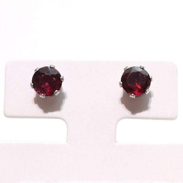 画像4: ピアス　ロードライトガーネット　約5mm　突き刺し型　ステンレス　シルバー　日本製　生命力　活性化　回復をサポート　パワーストーン　天然石　品番：17717 (4)