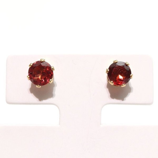 画像4: ピアス　ガーネット　約5mm　突き刺し型　ステンレス　ゴールド　日本製　生命力　活性化　回復をサポート　パワーストーン　天然石　品番：17714 (4)