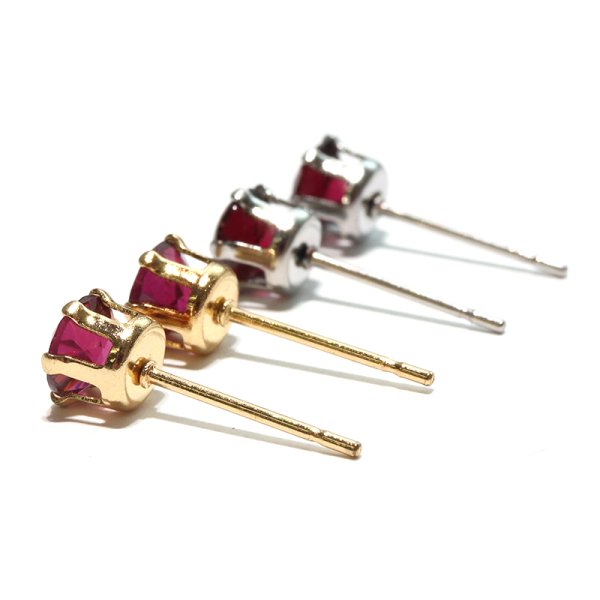 画像3: ピアス　ロードライトガーネット　約5mm　突き刺し型　ステンレス　シルバー　日本製　生命力　活性化　回復をサポート　パワーストーン　天然石　品番：17717 (3)