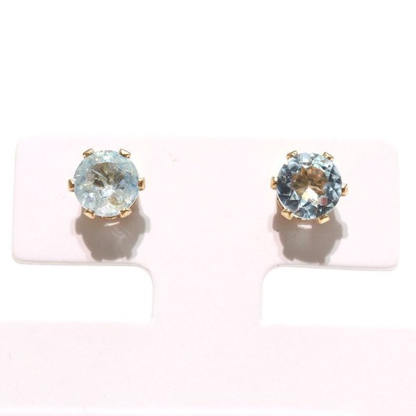 画像4: ピアス　アクアマリン　約5mm　突き刺し型　ステンレス　ゴールド　日本製　3月誕生石　生命　幸福　富　パワーストーン　天然石　品番：17718 (4)