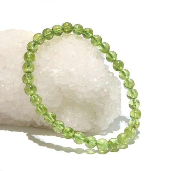 画像5: ブレス　ペリドット＜中国産＞　丸　約5.5mm　夫婦愛　癒し　希望　パワーストーン　天然石　品番：17713 (5)