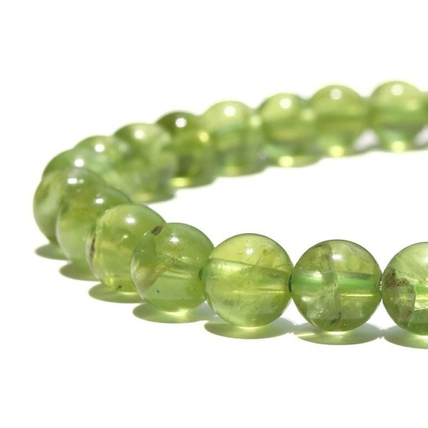 画像2: ブレス　ペリドット＜中国産＞　丸　約5.5mm　夫婦愛　癒し　希望　パワーストーン　天然石　品番：17713 (2)