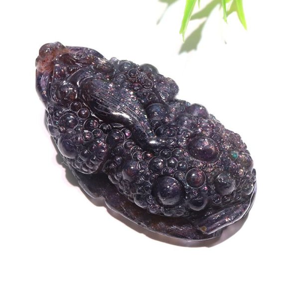 画像4: 置物　三脚蟾蜍　アイオライトサンストーン　銭蛙　三本足蛙　バランス　人間関係　円満　ヒーリング　癒し　浄化　パワーストーン　天然石　品番：17761 (4)