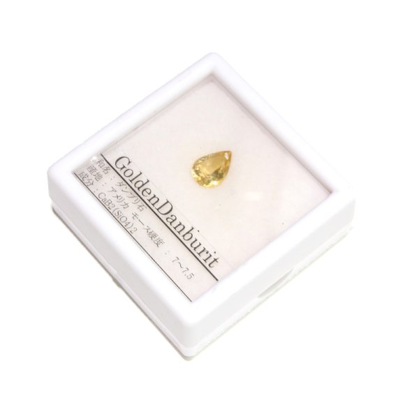 画像4: ルース ゴールデンダンビュライト ペアーシェイプカット 約1.35ct アメリカ産 ケース付き 理性の石 心の調和 精神 リラックス パワーストーン 天然石 品番:17781 (4)