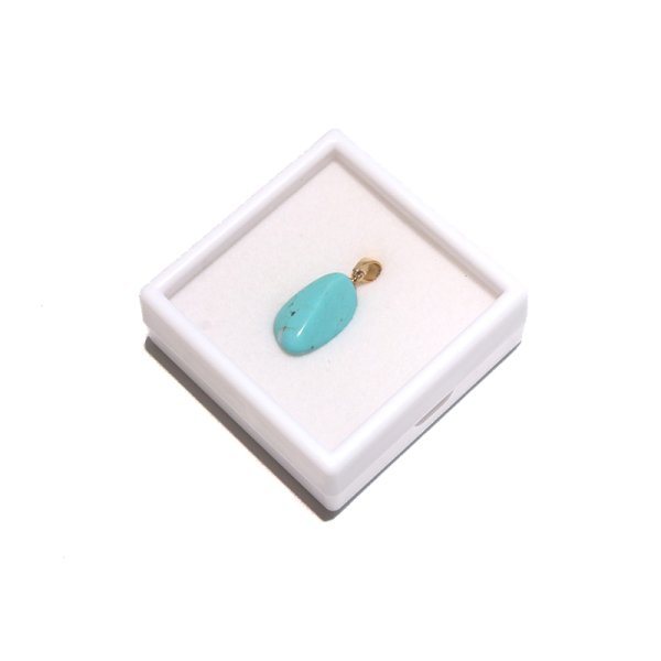 画像5: 【自社製アクセサリー10点以上でクーポン使用後30％OFF対象商品（クーポン番号：AC30）】ペンダントトップ　天然アリゾナターコイズ　タンブル　アメリカ産　ケース付き　ステンレス　ゴールド　日本製　行動力　勇気　友情　お守り　パワーストーン　天然石　※ポイント対象外　品番：17791 (5)