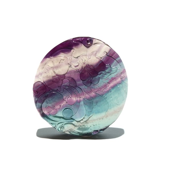 画像2: ペンダントトップ　フローライト　登竜門　中国産　穴あり　ケース付き　癒し　浄化　パワーストーン　天然石　品番：17815 (2)