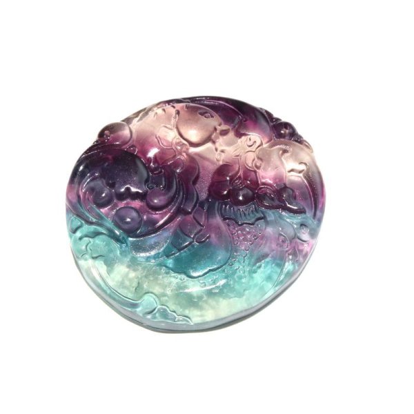 画像3: ペンダントトップ　フローライト　登竜門　中国産　穴あり　ケース付き　癒し　浄化　パワーストーン　天然石　品番：17815 (3)