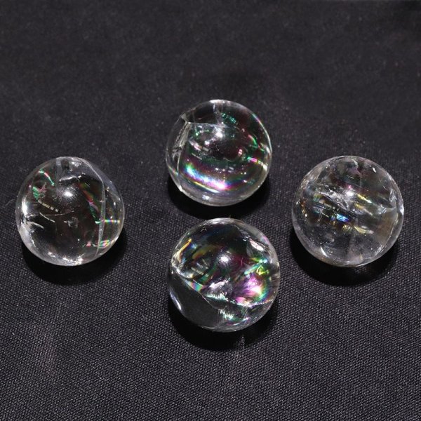 画像3: 丸玉 アイリスクォーツ 丸 約16mm ブラジル産 虹入り水晶 幸福に導く 浄化 エネルギー レインボー パワーストーン 天然石 品番:17870 (3)