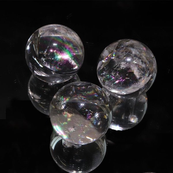 画像5: 丸玉 アイリスクォーツ 丸 約30mm ブラジル産 虹入り水晶 幸福に導く 浄化 エネルギー レインボー パワーストーン 天然石 品番:17871 (5)