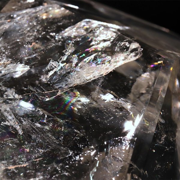 画像5: 【一点物】置物 アイリスクォーツ ブラジル産 虹入り水晶 幸福に導く 浄化 エネルギー レインボー パワーストーン 天然石 品番:17909 (5)