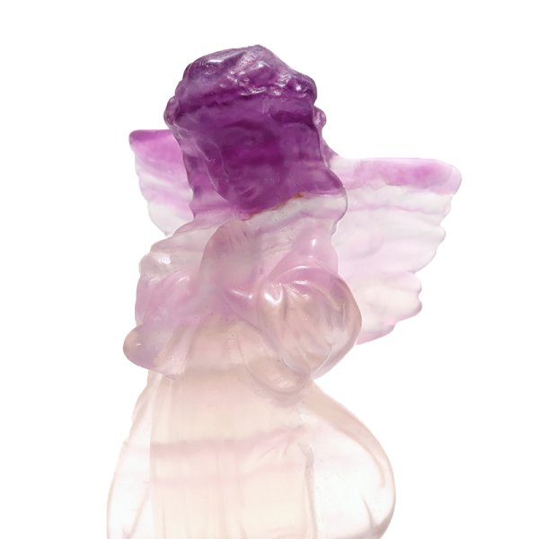 画像3: 置物　フローライト　天使　中国産　守護　愛　想像力　恋愛成就　浄化　パワーストーン　天然石　品番：17896 (3)