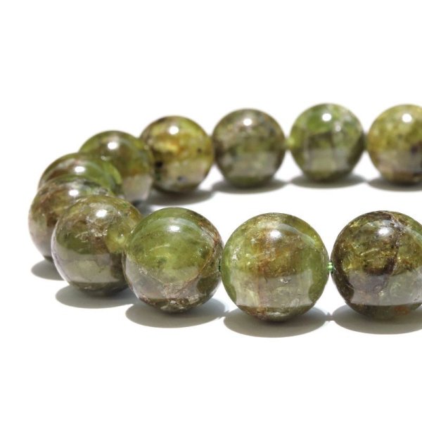 画像2: ブレス ペリドット<中国産> 丸 約12mm 夫婦愛 癒し 希望 パワーストーン 天然石 品番:17957 (2)