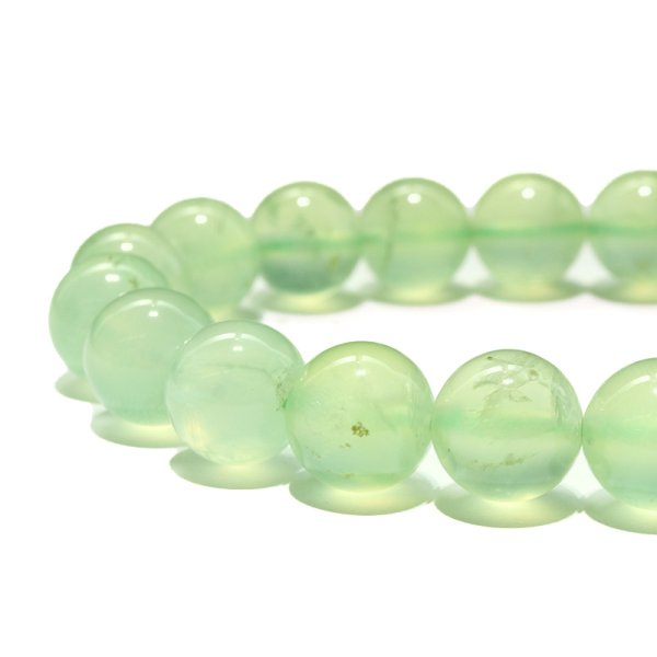 画像2: ブレス　プレナイト＜オーストラリア産＞　丸　約9mm　浄化　思考力　直観力　判断力　正しい選択　パワーストーン　天然石　品番：17964 (2)