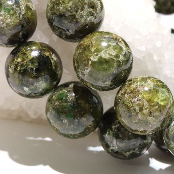 画像4: ブレス　ペリドット＜中国産＞　丸　約13mm　夫婦愛　癒し　希望　パワーストーン　天然石　品番：17958 (4)