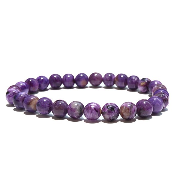 画像3: ブレス　チャロアイト＜ロシア産＞　丸　約7mm　邪気を払う　判断力　直感力を高める　パワーストーン　天然石　品番：17979 (3)