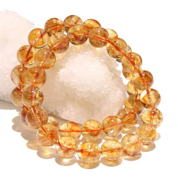 画像5: ブレス　シトリンファントム＜ブラジル産＞　丸　約11mm　幸運　金運　仕事運　11月の誕生石　パワーストーン　天然石　品番：18012 (5)