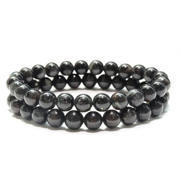 画像3: ブレス　ヌーマイト＜グリーンランド産＞　丸　約7.5mm　魔術師の石　生命力　活性化　癒し　パワーストーン　天然石　品番：18016 (3)