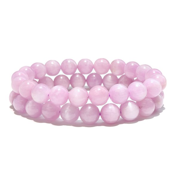 画像3: ブレス　クンツァイト＜ナイジェリア産＞　丸　約9mm　浄化　愛　純愛　癒し　パワーストーン　天然石　品番：18064 (3)