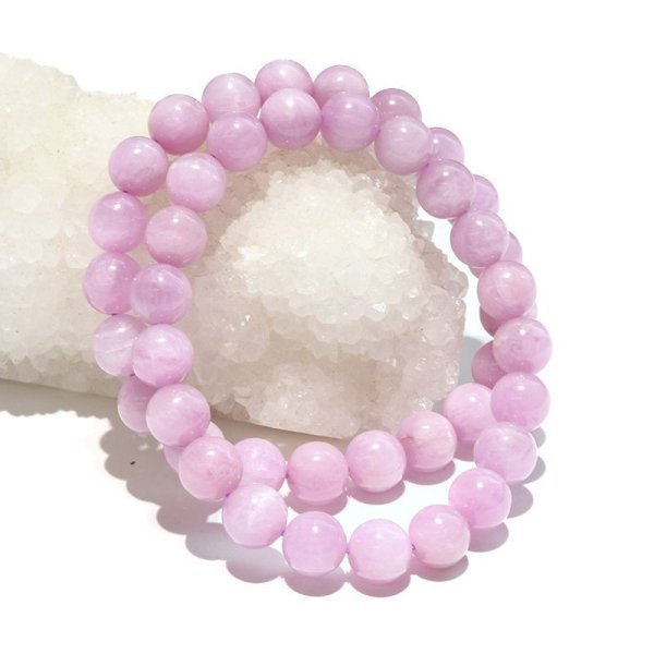 画像5: ブレス　クンツァイト＜ナイジェリア産＞　丸　約9mm　浄化　愛　純愛　癒し　パワーストーン　天然石　品番：18064 (5)